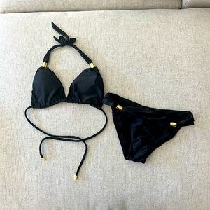 Black Vix bikini small top, XS bottoms
